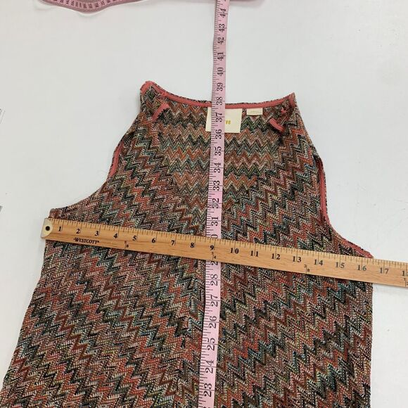 Maeve Dress Women Small Multi Westwear Knit Chevron V Neck High Low Tiered *READ - Picture 7 of 16